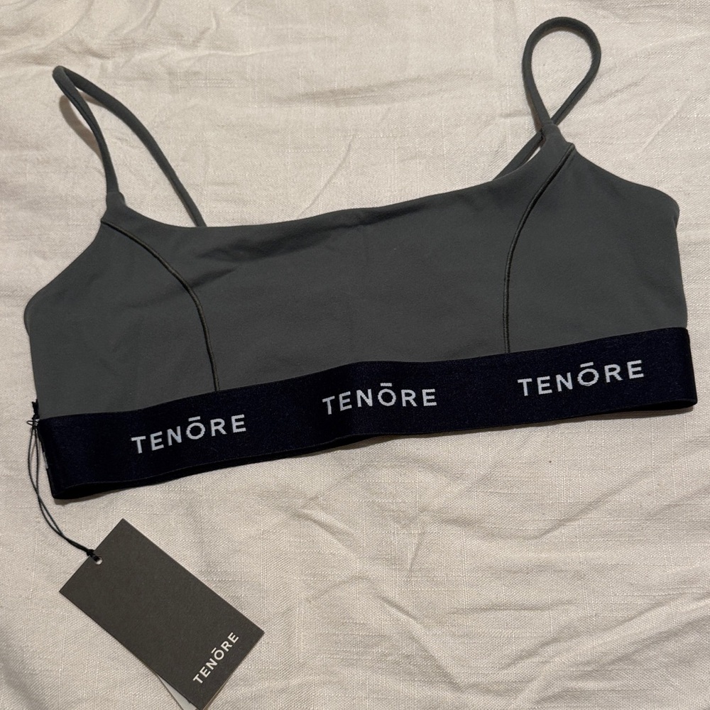 Tenore Olive Gray Seamless Bralette with Logo Band